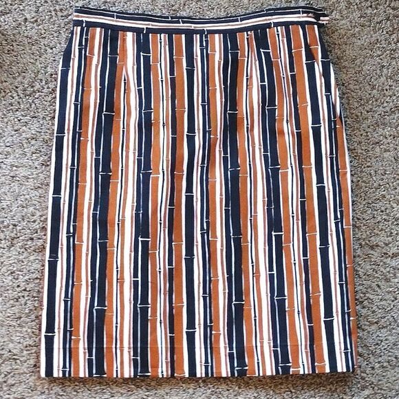 Vintage YSL Yves Saint Laurent Rive Gauche Striped Skirt and Blazer Suit Size 10 - Picture 3 of 16